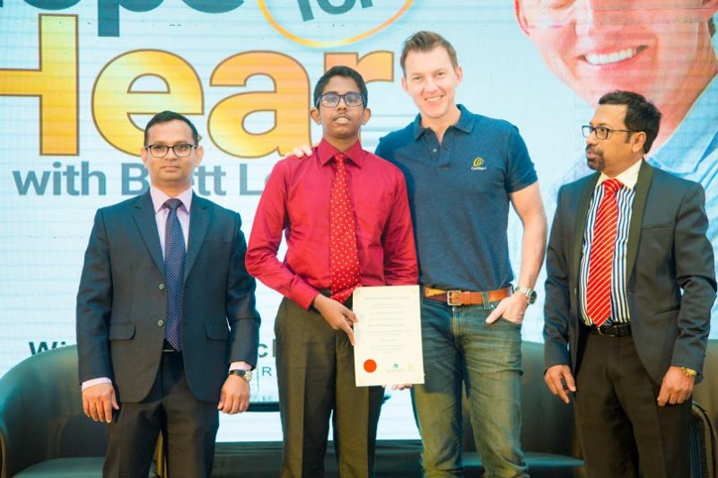 Global Ambassador of Cochlear Brett Lee on a visit to Sri Lanka – promoting hearing wellness