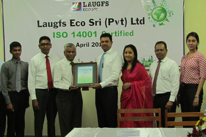 LAUGFS Eco Sri, first to be ISO 14001 certified in emission services in South Asia