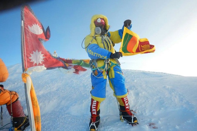 Sri Lankan climber successfully summits Mt Everest