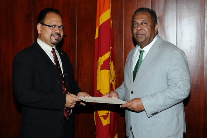 Harim Peiris appointed as advisor to Foreign Minister