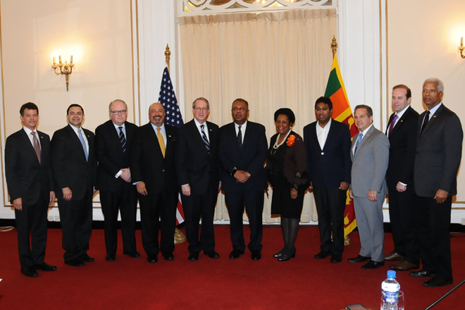 Bipartisan US delegation meets Foreign Minister Samaraweera