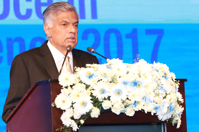 Sri Lanka’s PM addresses Indian Ocean Conference 2017