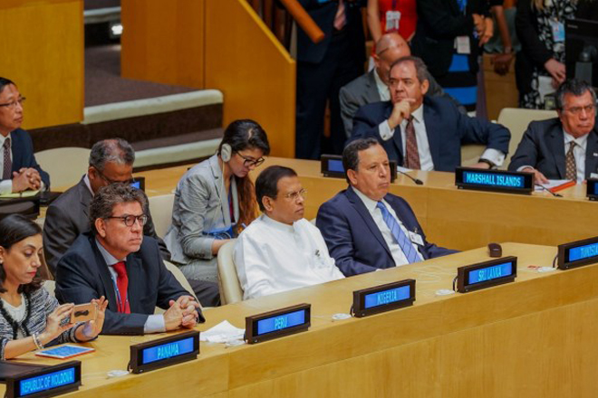 Sri Lanka’s President attends UN Economic & Social Council sessions