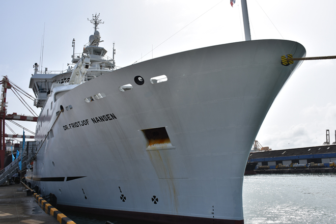 Nansen Vessel arrives in Colombo to conduct survey on marine resources