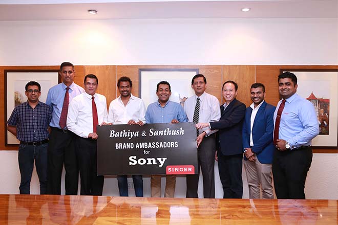 Bathiya and Santhush appointed brand ambassadors for Sony audio products in Sri Lanka