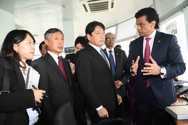 Japanese Defense Minister commends recent progress of Colombo Port