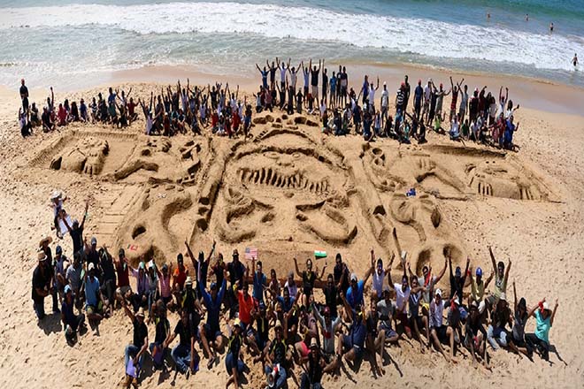 Fortude and Sandbox create Sri Lanka’s largest sand sculpture on record