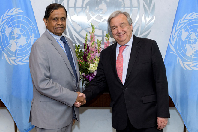 Ambassador Rohan Perera pays farewell call on UN Secretary General