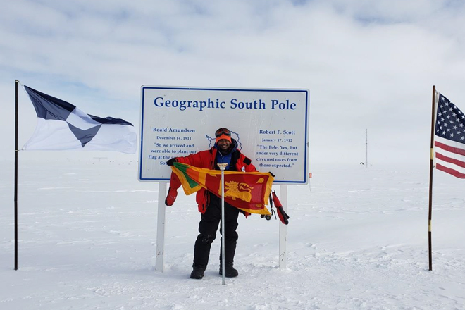 A Sri Lankan Nomad shares his experience at the Geographic South Pole in Antarctica
