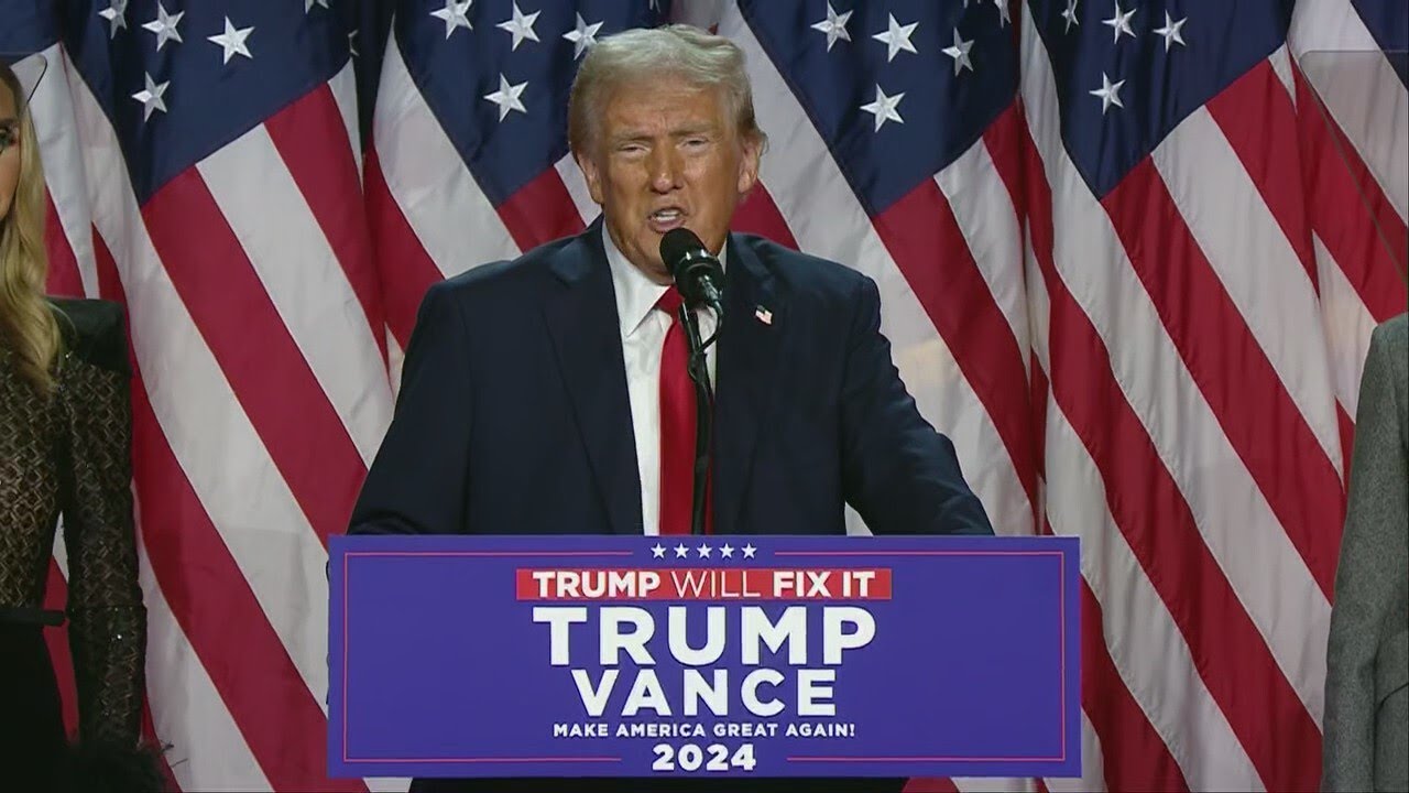 VIDEO Trump projected winner of 2024 presidential election (FULL